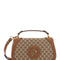 Gucci Women 'Blondie' Beige Handbag With Removable Shoulder Strap And Logo Embroidery On The Front In Gg Canvas Woman