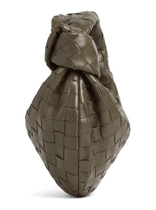 Bottega Veneta Women 'Jodie' Green Mini Handbag With Knot Detail And Intrecciato Motif In Leather Woman