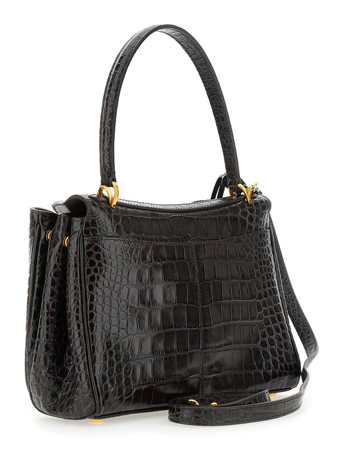 Balenciaga Women 'Rodeo' Brown Small Handbag With Detachable Key Holder In Leather Woman