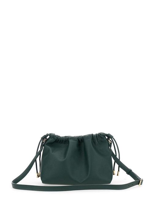 A.P.C. Women 'Ninon' Green Crossbody Bag With Drawstring Closure And Embossed Logo Lettering On The Front In Ecoleather Woman