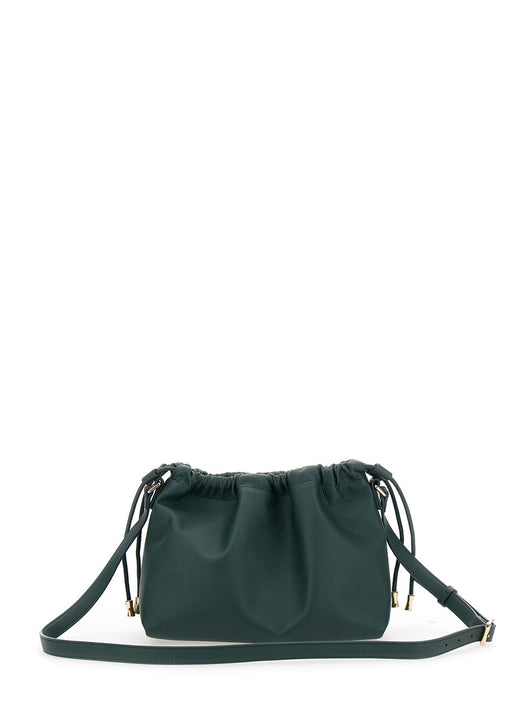 A.P.C. Women 'Ninon' Green Crossbody Bag With Drawstring Closure And Embossed Logo Lettering On The Front In Ecoleather Woman