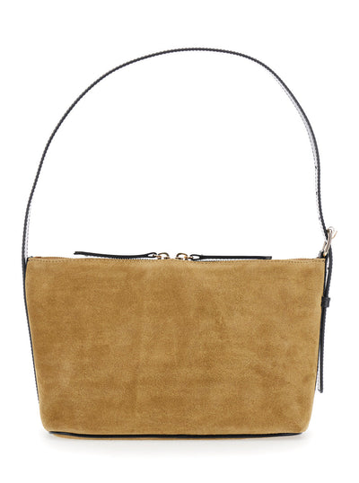 A.P.C. Women 'Vera' Beige Shoulder Bag With Top Handle And Zip Closure In Suede Woman