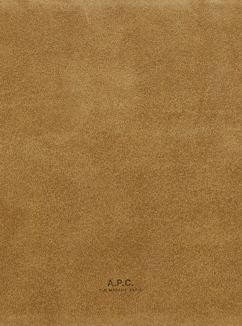 A.P.C. Women 'Vera' Beige Shoulder Bag With Top Handle And Zip Closure In Suede Woman