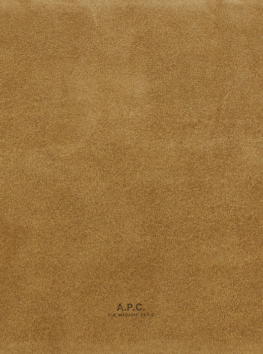 A.P.C. Women 'Vera' Beige Shoulder Bag With Top Handle And Zip Closure In Suede Woman