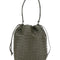Bottega Veneta Men Green Shoulder Bag With Drawstring Closure And Intrecciato Motif In Leather Man