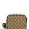 Gucci Men Beige Shoulder Bag With Gg All-Over Motif And Removable Shoulder Strap In Canvas Man