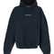 Balenciaga Men Black Hoodie With Logo Print On Front And Rear In Cotton Man