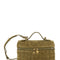 Bottega Veneta Women Green Vanity Case With Intreccio Motif In Suede Woman