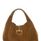 Gucci Women Brown Shoulder Bag With Horsebit Closure In Suede Woman