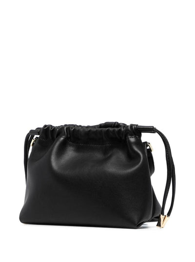 A.P.C. Women 'Ninon' Black Crossbody Bag With Adjustable Shoulder Strap And Drawstring Closure In Ecoleather Woman