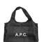 A.P.C. Men 'Ninon' Black Shoulder Bag With Two Top Handles And Logo Lettering On The Front In Ecoleather Man