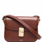 A.P.C. Women 'Grance' Brown Small Crossbody Bag Wirh Embossed Logo Lettering On The Front And Adjustable Shoulder Strap In Leather Woman