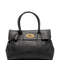 Mulberry Women 'Bayswater' Black Handbag With Twist-Lock Fastening In Grainy Leather Woman
