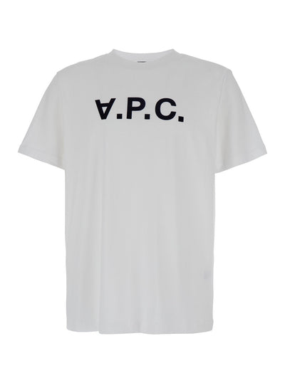 A.P.C. Women White Oversized T-Shirt With Apc Print In Cotton Woman