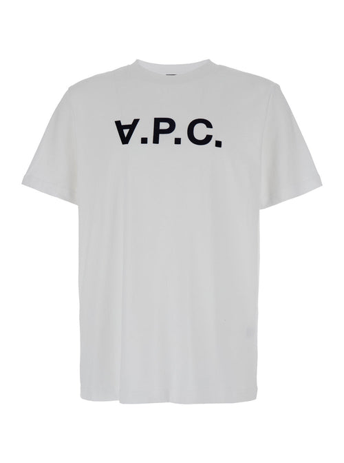 A.P.C. Women White Oversized T-Shirt With Apc Print In Cotton Woman