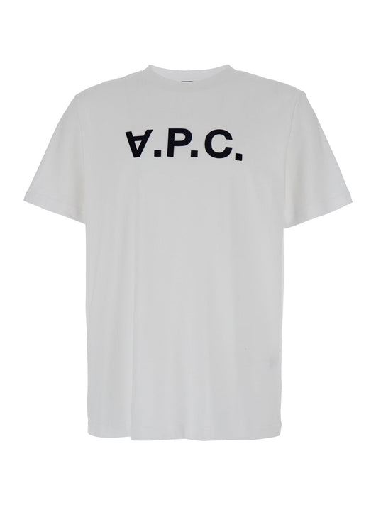 A.P.C. Women White Oversized T-Shirt With Apc Print In Cotton Woman