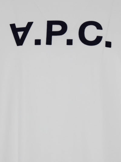 A.P.C. Women White Oversized T-Shirt With Apc Print In Cotton Woman