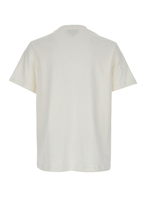 A.P.C. Men White Crewneck T-Shirt With Logo Embroidered On The Front In Cotton Man