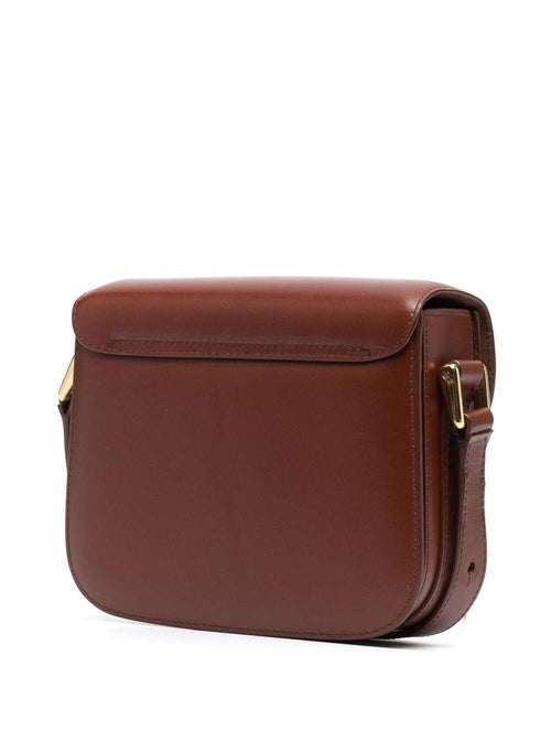 A.P.C. Women Grace Mini  Brown Leather Crossbody Bag Woman