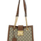 Gucci Women 'Padlock' Beige Shoulder Bag With Reinforced Chain Strap And All-Over Gg Motif In Fabric Woman