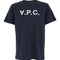 A.P.C. Men Blue Crewneck T-Shirt With Logo On The Front In Cotton Man