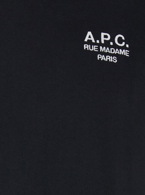A.P.C. Women Black Crewneck T-Shirt With Logo Embroidered On The Front In Cotton Woman