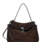 Balenciaga Women 'Rodeo Medium' Brown Shoulder Bag With Removable Shoulder Strap In Suede Woman
