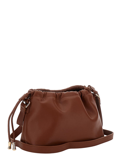 A.P.C. Women 'Ninon Mini' Brown Crossbody Bag With Embossed Logo On The Front And Adjustable Shoulder Strap In Ecoleather Woman