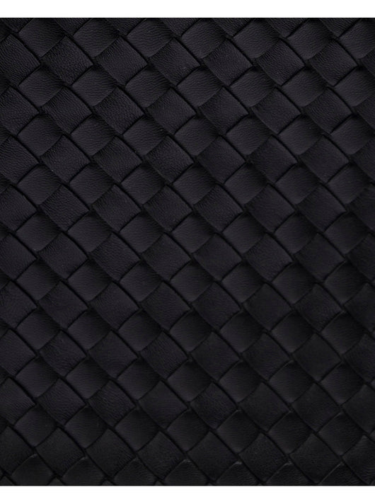 Bottega Veneta Men Black Crossbody Bag With Intrecciato Motif And Shoulder Strap In Leather Woman