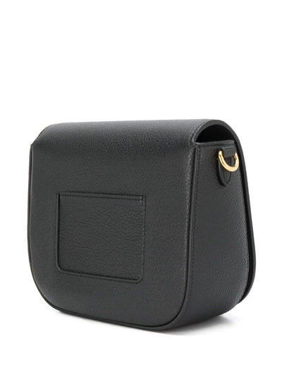 Mulberry Women 'Darley' Black Crossbody Bag With Adjustable And Removable Shoulder Strap And Turn-Lock Closure In Grained Leather Woman