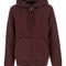 Gucci Men Bordeaux Reversible Cardigan With Drawstring Hood In Wool Man