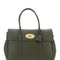 Mulberry Women 'Bayswater' Green Handbag With Twist-Lock Closure In Grained Leather Woman