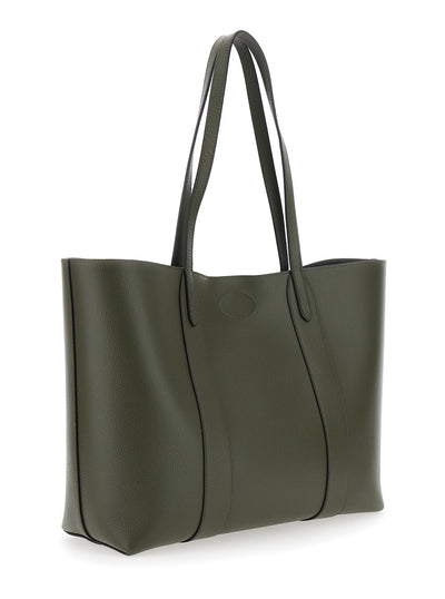 Mulberry Women 'Bayswater' Green Tote Bag With Front Turn-Lock Closure In Leather Woman