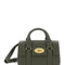 Mulberry Women 'Bayswater Mini' Green Handbag With Twist Lock In Hammered Leather Woman