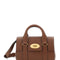 Mulberry Women 'Bayswater Mini' Brown Handbag With Twist Lock In Hammered Leather Woman