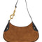 Mulberry Women 'Hackney' Brown Shoulder Bag With Logo Imprinted On The Front In Suede Woman