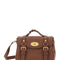 Mulberry Women 'Alexa Mini' Brown Handbag With Twist Lock In Hammered Leather Woman