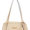Versace Women 'Tag Bowling' White Shoulder Bag With Metallic Logo Lettering And Medusa Head Pendant In Leather Woman