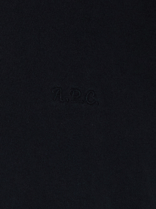 A.P.C. Men Black Crewneck T-Shirt With Contrasting Details In Cotton Man