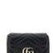 Gucci Women 'Ophidia' Black Mini Bag With Chain-Link Shoulder Strap And Gg Plaque On The Front In Leather Woman