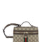 Gucci Women 'Ophidia' Beige Mini Bag With Adjustable And Removable Shoulder Strap And Web Detail On The Front In Gg Supreme And Leather Woman
