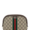 Gucci Women 'Ophidia' Beige Mini Bag With Web Detail On The Front In Gg Canvas And Leather Woman