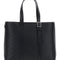 Gucci Men 'Emblem' Black Tote Bag With All-Over Embossed Gg Motif In Leather Man