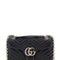 Gucci Women 'Gg Marmont' Black Crossbody Bag With Chain-Link Sliding Shoulder Strap And Gg Plaque On The Front In Leather Woman