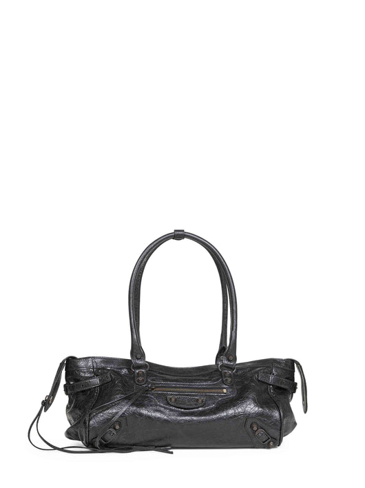 Balenciaga Women Black Le City East-West Shoulder Bag