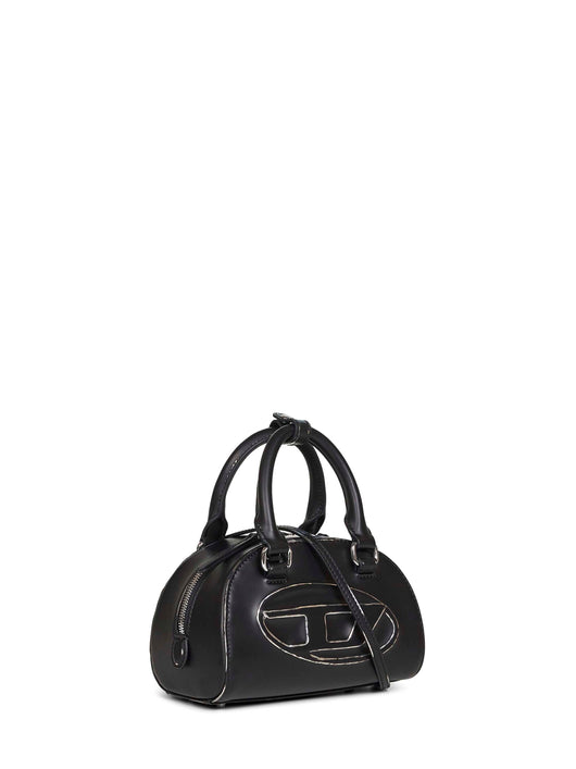 Diesel Women Black 1Dr Dome Crossbody Mini Bowling Bag