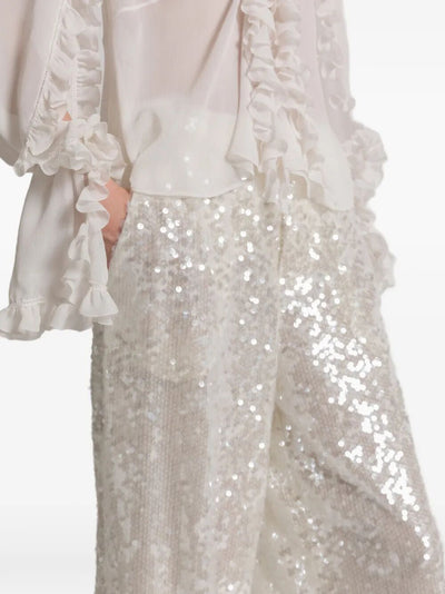 Alberta Ferretti Women Wide Leg Sequins Trousers