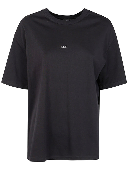 A.P.C. Women "Boxy Micro Logo Gots" T-Shirt