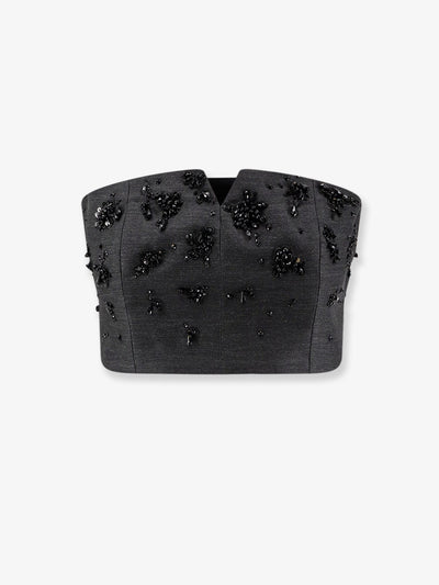 Alberta Ferretti Women Virgin Wool Top With Sequins