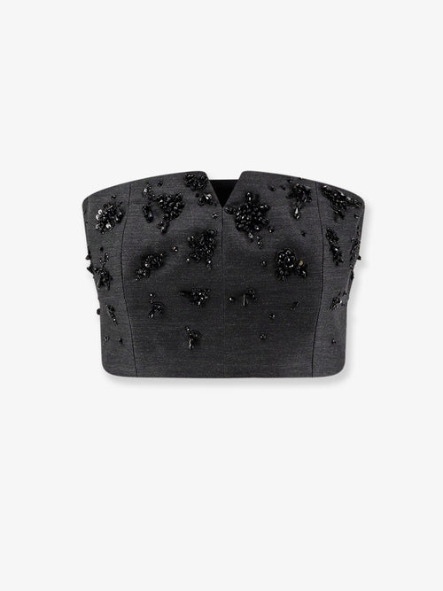Alberta Ferretti Women Virgin Wool Top With Sequins
